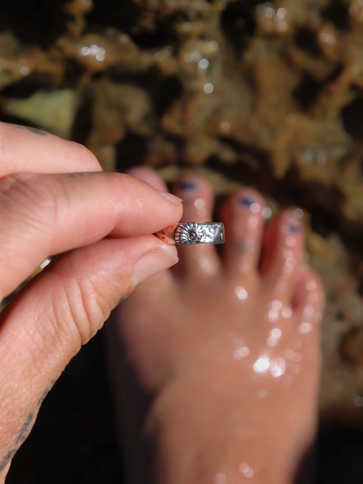 Ammonite Toe Ring