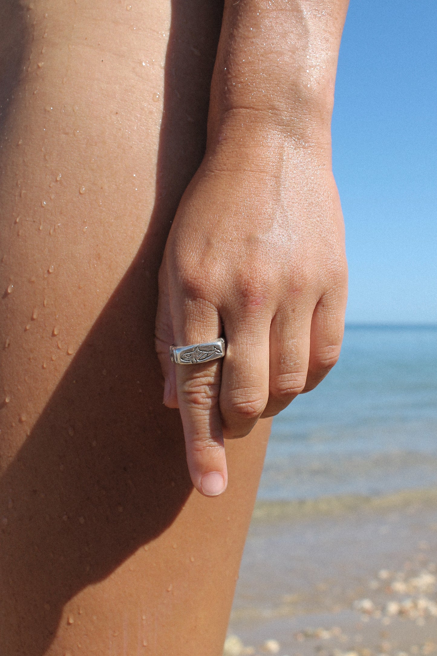 Orca Signet Ring ~ Size 8